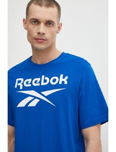 Reebok t-shirt in cotone Identity uomo colore blu 100071174