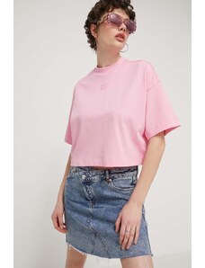 HUGO t-shirt in cotone donna colore rosa 50517790