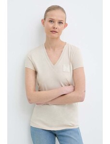 Armani Exchange t-shirt in cotone donna colore beige 8NYTNX YJG3Z