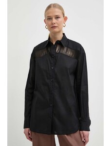 Pinko camicia in cotone donna colore nero 103738 A1XN