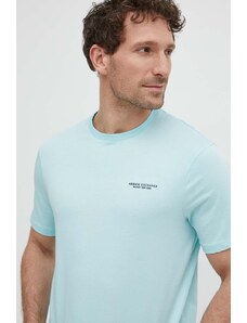 Armani Exchange t-shirt in cotone uomo colore violetto