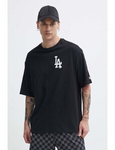 New Era t-shirt in cotone uomo colore nero LOS ANGELES DODGERS