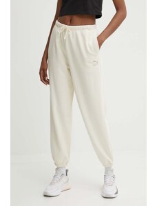 Puma pantaloni da jogging in cotone BETTER CLASSIC colore beige 624233