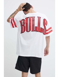 New Era t-shirt in cotone uomo colore bianco CHICAGO BULLS