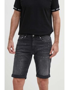 Karl Lagerfeld pantaloncini di jeans uomo colore nero