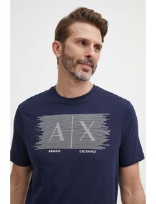 Armani Exchange t-shirt in cotone colore blu navy