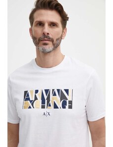 Armani Exchange t-shirt in cotone colore bianco