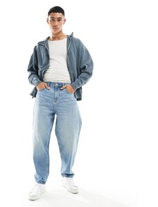 ASOS DESIGN - Jeans oversize affusolati blu lavaggio medio