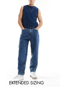 ASOS DESIGN - Jeans oversize affusolati blu lavaggio scuro
