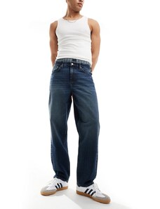 ASOS DESIGN - Jeans ampi lavaggio blu medio
