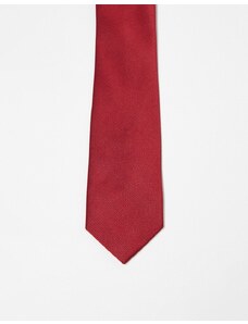 ASOS DESIGN - Cravatta sottile rossa-Rosso