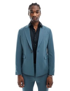 AllSaints - Moad - Blazer da abito blu petrolio