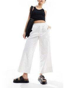 ASOS DESIGN - Pantaloni culotte bianchi-Bianco