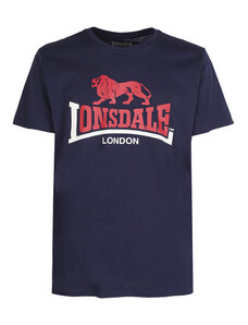 Lonsdale T-shirt Uomo In Cotone Con Stampa Manica Corta Blu Taglia M