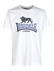 Lonsdale T-shirt Uomo In Cotone Con Stampa Manica Corta Bianco Taglia L