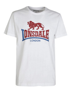 Lonsdale T-shirt Uomo In Cotone Con Stampa Manica Corta Bianco Taglia Xl