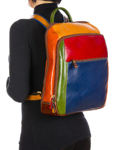 MONTE K2 : borsa zaino uomo / donna in cuoio, colore: MULTICOLOR, SANTINI, Made in Italy