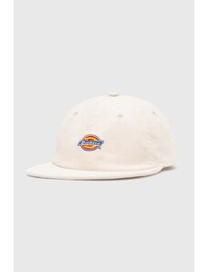 Dickies cappello con visiera in velluto a coste CHASE CITY CAP colore bianco con applicazione DK0A4YPJ