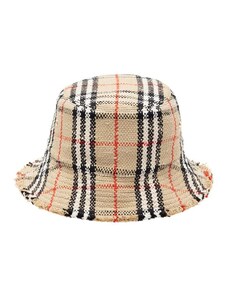 BURBERRY Check Bouclé Bucket Hat