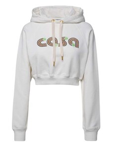 Casablanca Cropped Logo Hoodie Sweatshirt
