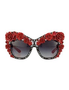 Dolce & Gabbana Rose Cat-Eye Sunglasses