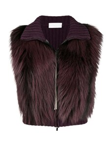 Fabiana Filippi Fox Fur Knitted Vest Jacket