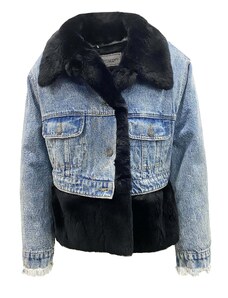 Forte Dei Marmi Couture Fur Lining Denim Jacket
