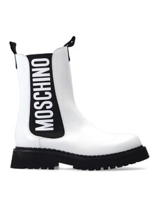 Moschino Couture Leather Chelsea Boots