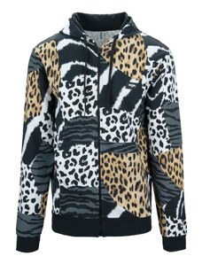 Moschino Swim Leopard Logo Hooded Sweatshirt