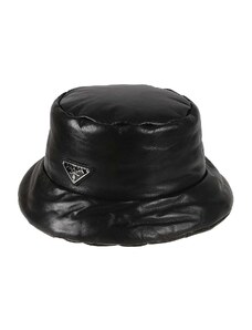 Prada Leather Logo Hat