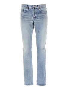 Saint Laurent Slim Cotton Denim Jeans