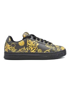 Versace Jeans Couture Printed Leather Sneakers