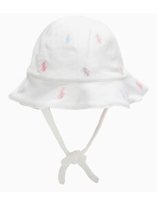 Polo Ralph Lauren Cappello bianco in cotone con loghi