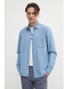 Marc O'Polo camicia di jeans uomo colore blu 463925722026