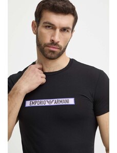 Emporio Armani Underwear t-shirt lounge in cotone colore nero 111035 4R517