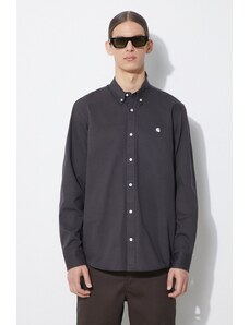 Carhartt WIP camicia Longsleeve Madison Shirt uomo colore grigio I023339.1ZYXX