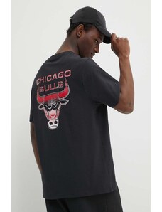 New Era t-shirt in cotone uomo colore nero CHICAGO BULLS