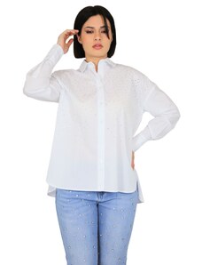 Camicie Donna ZAHJR 53539188 Cotone Bianco -