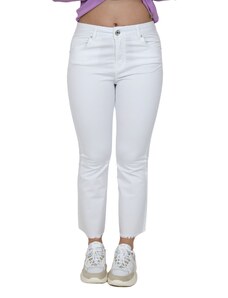 Pantaloni Donna TAKE TWO DKE6805 Cotone Bianco -