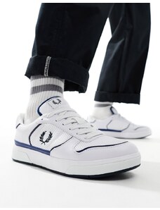 Fred Perry - B300 - Sneakers in rete e pelle bianche-Bianco
