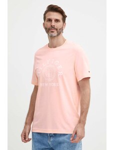 Tommy Hilfiger t-shirt in cotone uomo colore rosa MW0MW34437