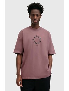 AllSaints t-shirt in cotone TIERRA SS CREW uomo colore nero MG294Y