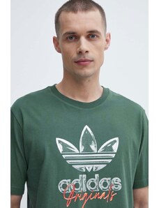 adidas Originals t-shirt in cotone uomo colore verde IS0228