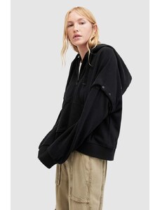 AllSaints felpa in cotone HELIS CHLO HOODY donna colore nero con cappuccio WG509Z