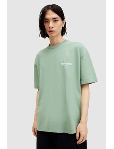 AllSaints t-shirt in cotone ACCESS SS CREW uomo colore verde M038PA