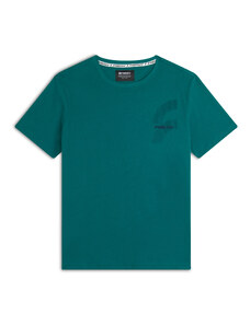 Freddy T-shirt da uomo con maxi logo lato cuore in tono colore