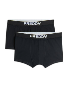 Freddy Pack 2 boxer uomo con elastico jacquard e logo a contrasto