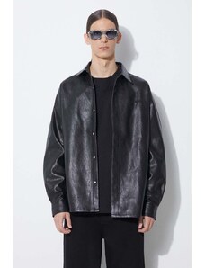 PLEASURES giacca Resonate Overshirt uomo colore nero P24SP014.BLACK
