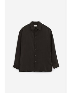 LEMAIRE Camicia TWISTED SHIRT in seta marrone
