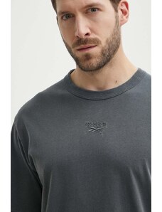 Reebok t-shirt in cotone uomo colore grigio 100200155